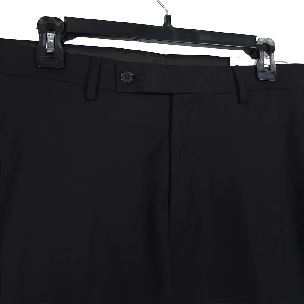 Calvin Klein Mens Slim Fit Dress Pants 35x30 Black Solid Stretch Micro Twill NWT